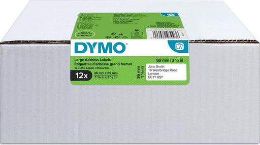Dymo Waarde Pakket: etiketten LabelWriter ft 89 x 36 mm, wit, doos van 12 x 260 etiketten - OfficeTown