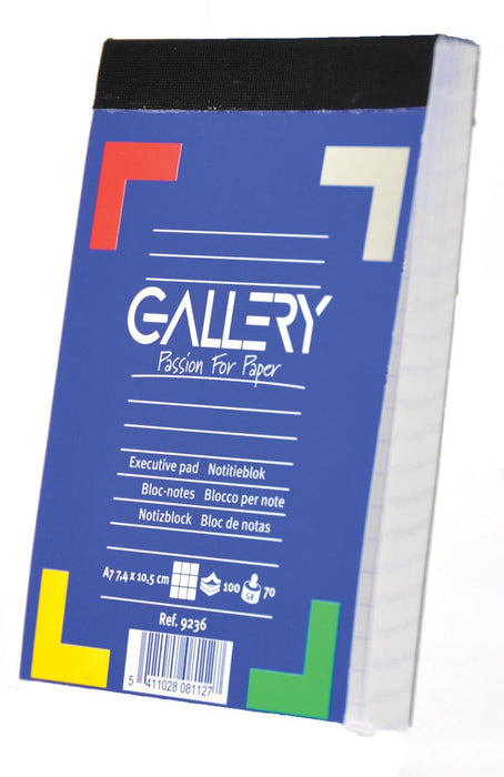Gallery notitieblok, ft A7, geruit 5 mm, blok van 100 vel