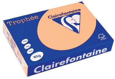 Clairefontaine Trophée gekleurd papier, A4, 80 g, 500 vel, zalm 5 stuks, OfficeTown