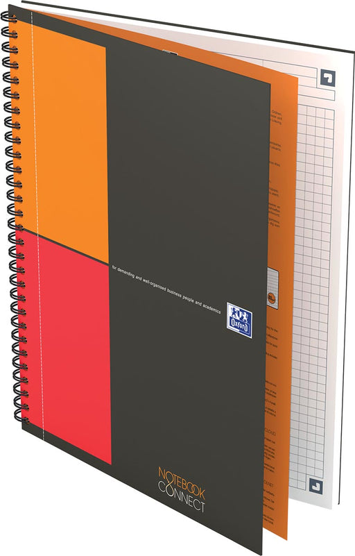 Oxford INTERNATIONAL notebook, 160 bladzijden, ft B5,  geruit 5 mm 5 stuks, OfficeTown