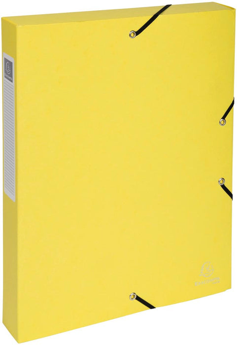 Exacompta Aquarel elastobox uit glanskarton, ft A4+, rug van 4 cm, met 3 kleppen, geassorteerde kleuren 8 stuks, OfficeTown