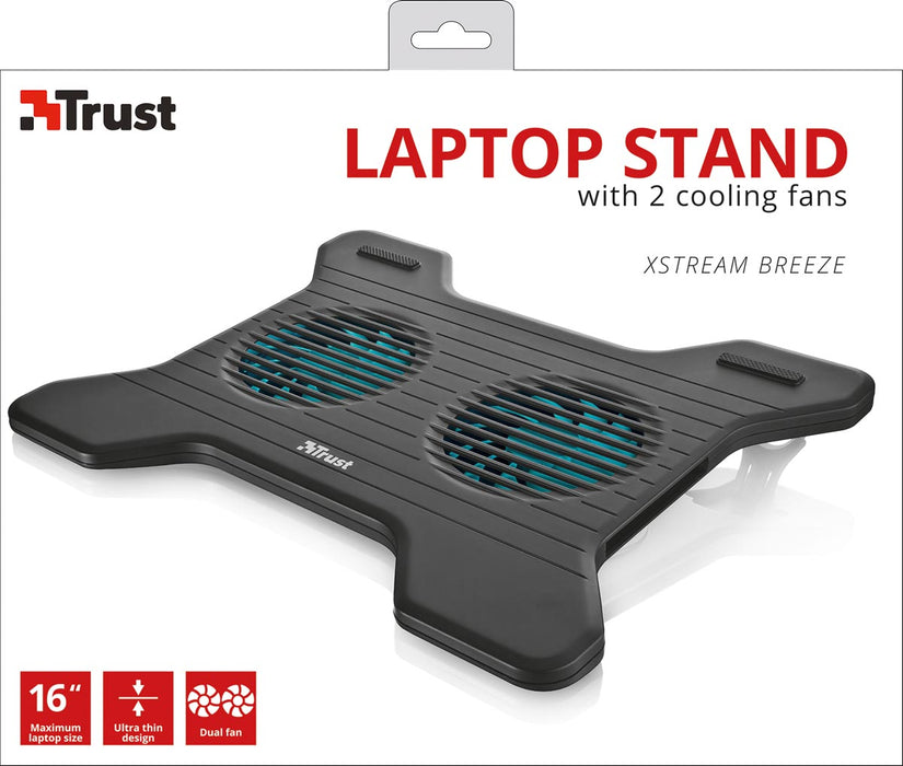 Trust Xstream Breeze laptopkoelstandaard met geïntegreerde ventilatoren