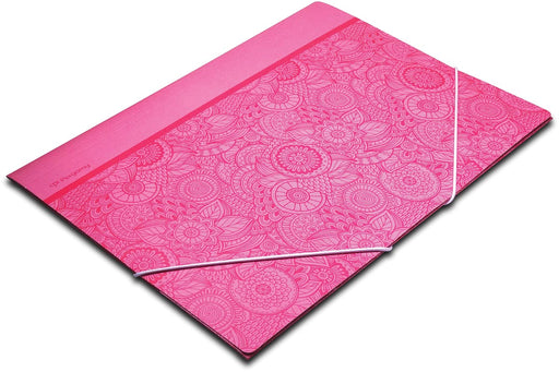 Pergamy Mandala elastomap met kleppen, ft A4, roze 25 stuks, OfficeTown