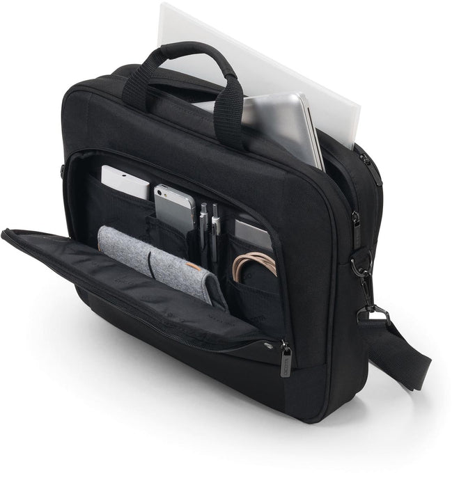 Laptoptas van Dicota Eco Top Traveller, voor laptops tot 14,1 inch, zwart