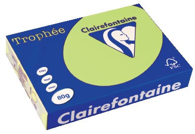 Clairefontaine Trophée gekleurd papier, A4, 80 g, 500 vel, golfgroen 5 stuks, OfficeTown