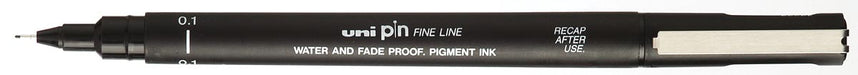 Uni Pin fineliner, 0,1 mm, ronde punt, zwart uni-ball