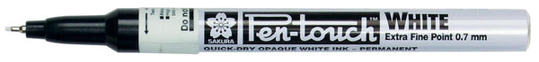 Sakura verf Marker Pen-Touch punt van 0,7 mm, wit met ronde punt