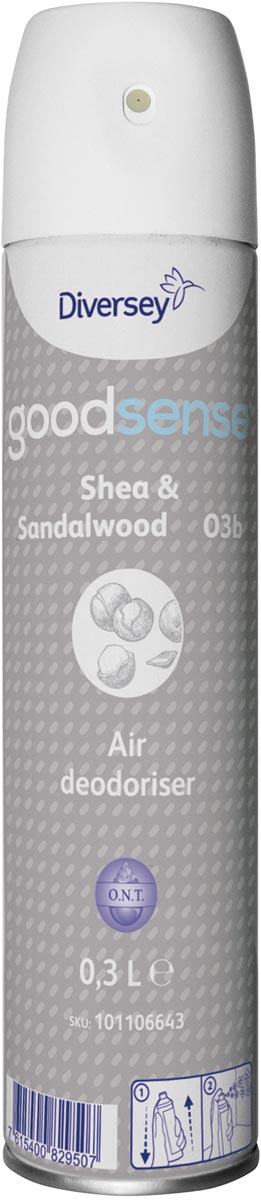 Good Sense luchtverfrisser Shea & Sandalwood, flacon van 300 ml 6 stuks, OfficeTown