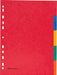 Pergamy tabbladen ft A4, 11-gaatsperforatie, stevig karton, geassorteerde kleuren, 5 tabs 50 stuks, OfficeTown