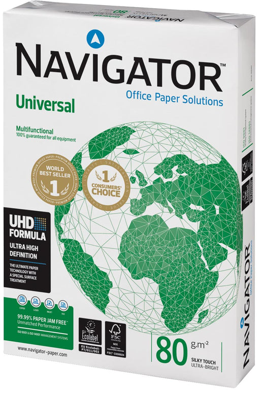 Navigator Universal printpapier ft A4, 80 g, pak van 500 vel 5 stuks, OfficeTown