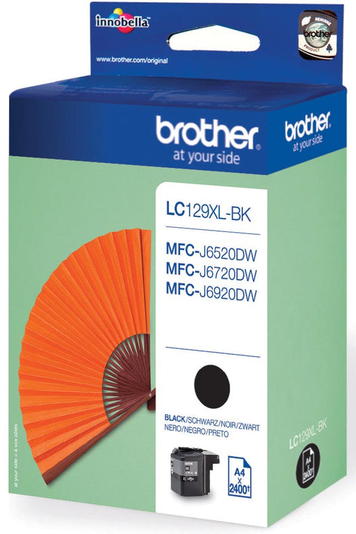 Brother inktcartridge, 2.400 pagina's, OEM LC-129XLBK, zwart 5 stuks, OfficeTown