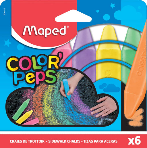 Maped stoepkrijt Color'Peps, etui van 6 stuks 6 stuks, OfficeTown