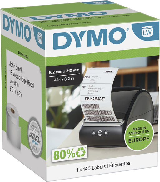 Dymo etiketten LabelWriter ft 102 x 210 mm (DHL), wit, 140 etiketten 12 stuks, OfficeTown