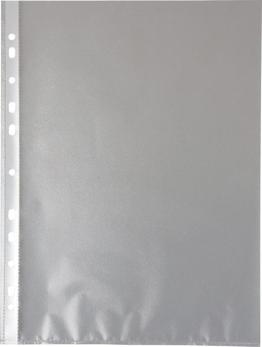 Geperforeerde showtassen van Pergamy, A4-formaat, 11-gaatsperforatie, gekorreld PP van 50 micron, verpakking van 100 stuks