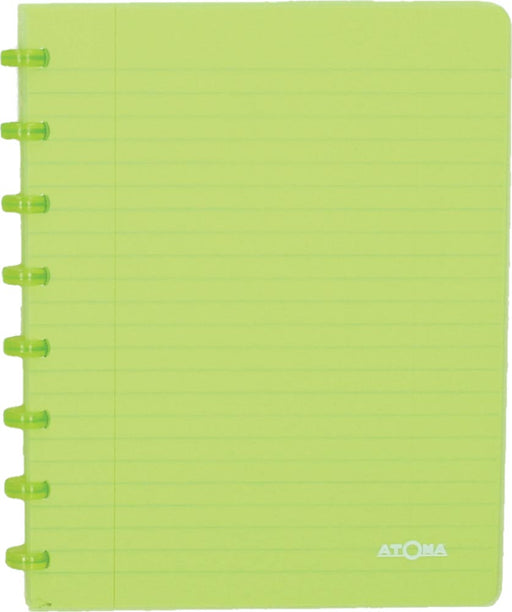 Atoma Trendy schrift, ft A5, 144 bladzijden, geruit 5 mm, transparant groen 10 stuks, OfficeTown