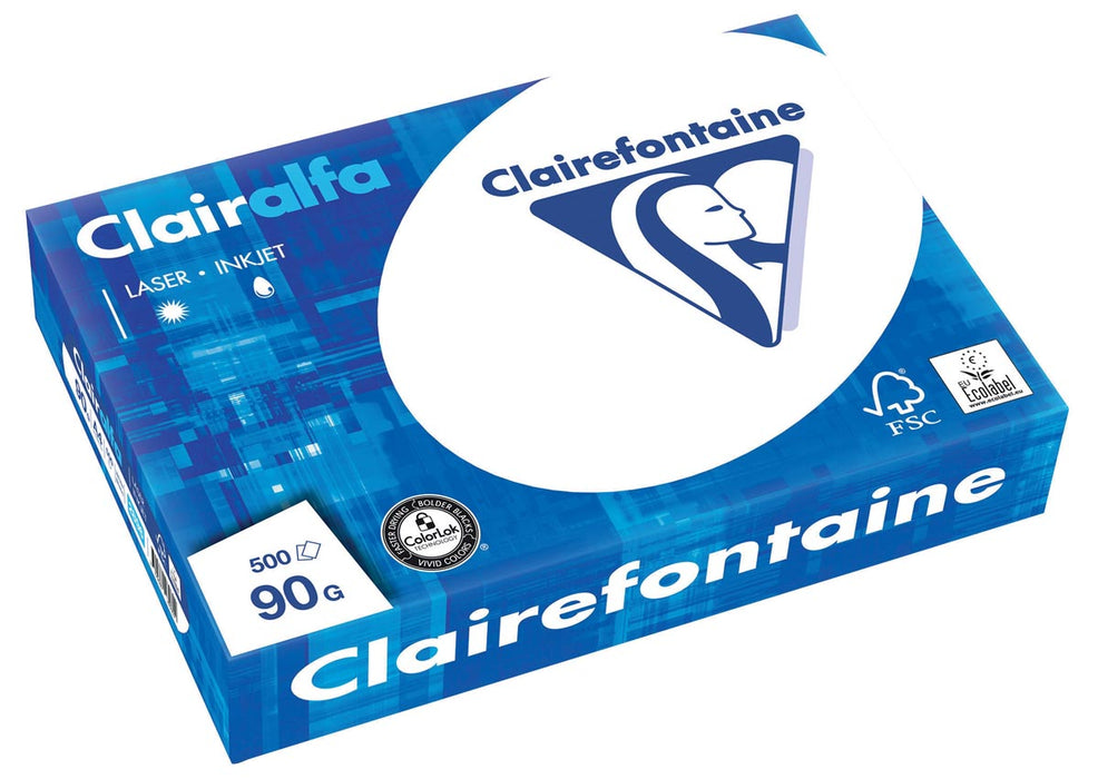 Clairefontaine Clairalfa presentatiepapier A4, 90 g, pak van 500 vel