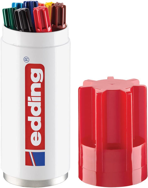 Edding permanente marker 3000, set van 8 stuks in verschillende kleuren - OfficeTown