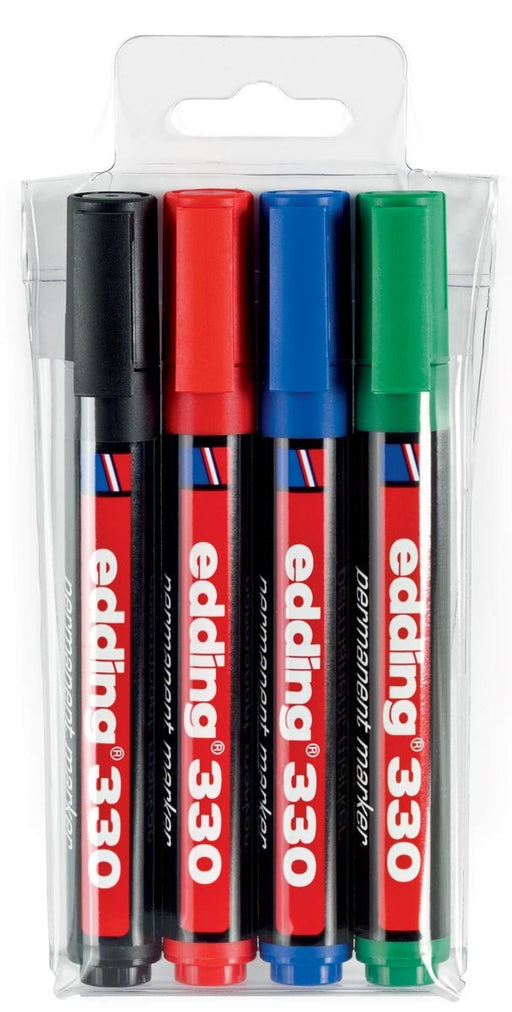 Edding Permanente marker e - 330, set van 4 stuks - OfficeTown