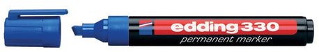 Edding permanente marker met beitelvormige punt - blauw - OfficeTown