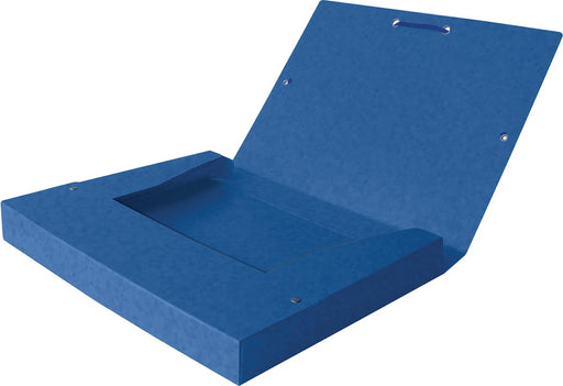 Elba elastobox Oxford Top File+ rug van 2,5 cm, blauw 12 stuks, OfficeTown