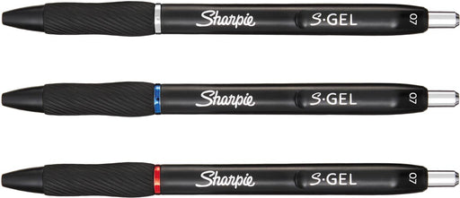 Sharpie S-gel roller, medium punt, blister van 3 stuks, geassorteerde kleuren 12 stuks, OfficeTown