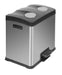 Eko prullenbak Rejoice 2 x 12 l, zilver - OfficeTown
