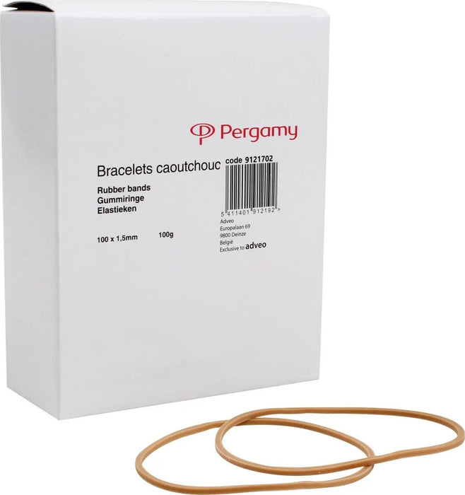 Elastiek 1,5 mm x 100 mm, 100 g doos - OfficeTown