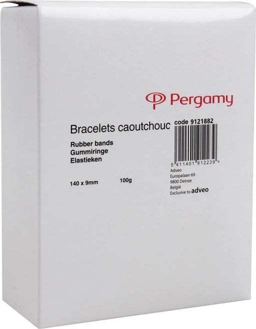 Elastieken van Pergamy, 9 mm x 140 mm, 100 g doos - OfficeTown