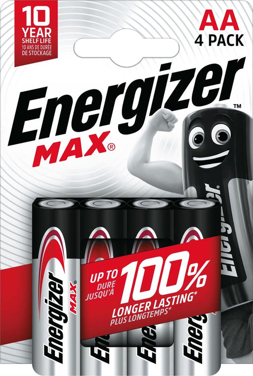 Energizer Max AA Batterijen, verpakking van 4 stuks - OfficeTown