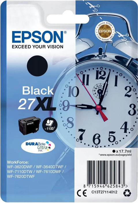 Epson inktcartridge 27XL, 1.100 pagina's, OEM C13T27114012, zwart - OfficeTown