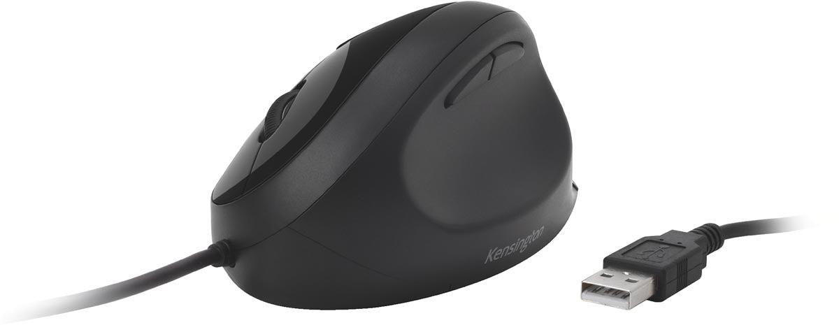 Ergonomische Kensington Pro Fit Muis voor Rechtshandigen, Zwart - OfficeTown