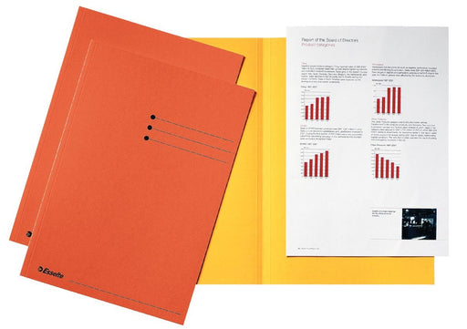Esselte dossiermap oranje, karton van 180 g/m², pak van 100 stuks - OfficeTown