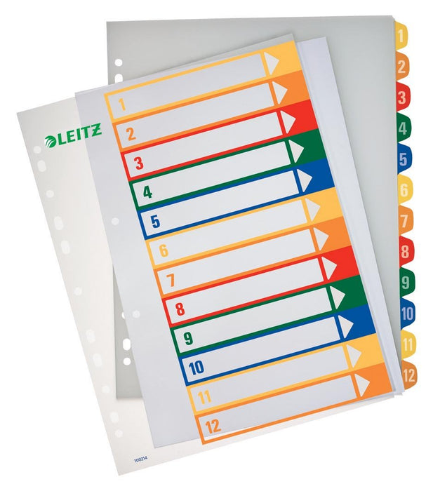 Esselte PC - printbare Project Indexen 12 tabs met Heavy Duty PP van 300 micron - OfficeTown