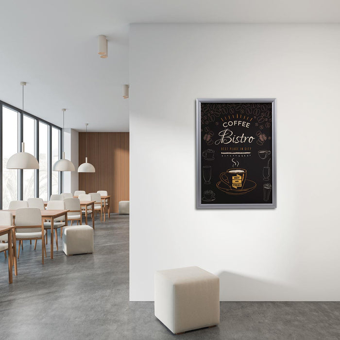 Europel clicklijst Economy, lijst 25 mm, ft A2, zilver - OfficeTown