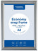 Europel clicklijst Economy, lijst 25 mm, ft A4, zilver - OfficeTown