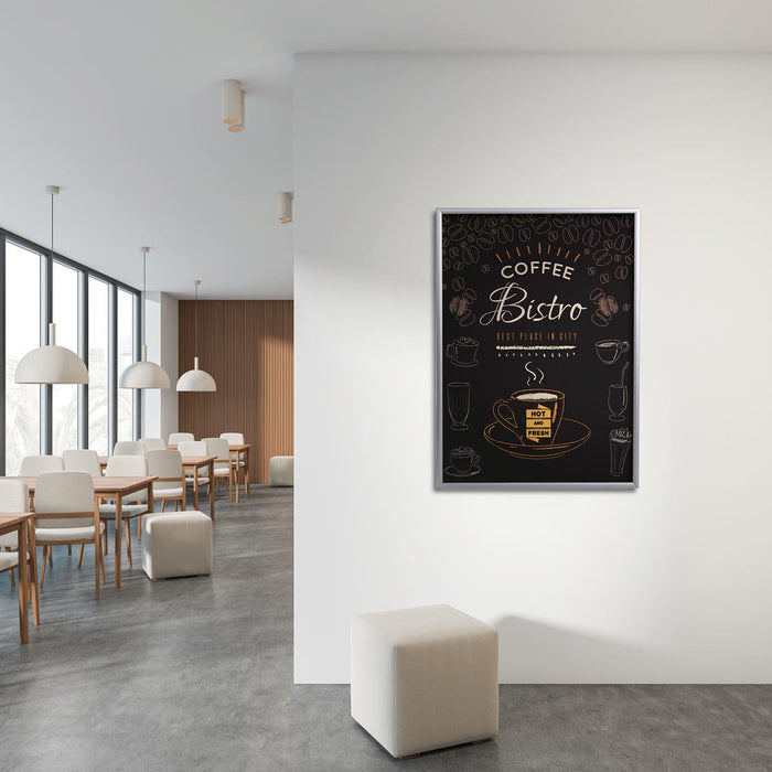 Europel clicklijst Economy, lijst 25 mm, ft B2, zilver - OfficeTown