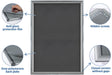 Europel clicklijst, lijst 25mm A2, zilverkleurig posterframe - OfficeTown