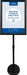 Europel info vloerstandaard Economy, lijst 25 mm, A3, zwart - OfficeTown