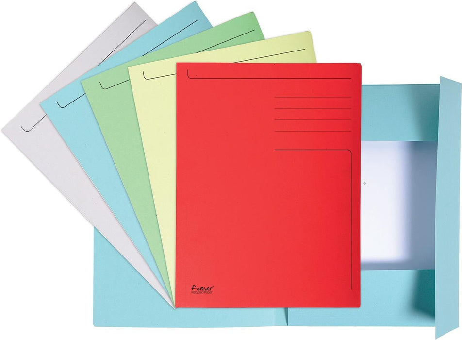 Exacompta dossiermap Foldyne ft 24 x 32 cm (voor ft A4), geassorteerde kleuren, pak van 10 stuks - OfficeTown