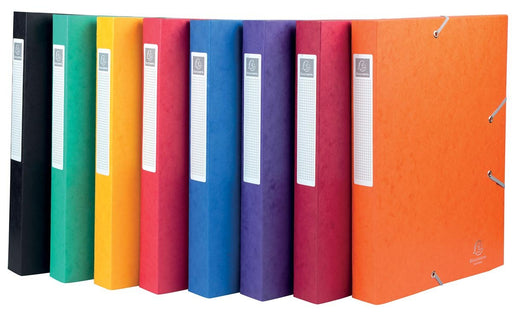 Exacompta Elastobox Cartobox 4 cm, verschillende kleuren: groen, blauw, geel, rood, paars, zwa... 10 stuks - OfficeTown