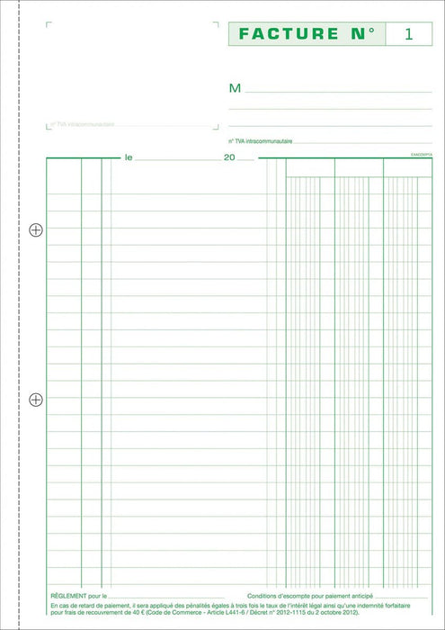 Exacompta facturen, ft 29,7 x 21 cm, dupli, Franstalig - OfficeTown