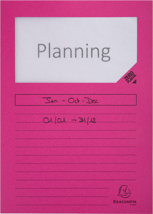 Exacompta L - map met venster Forever, 100 stuks, roze van gerecycled karton - OfficeTown