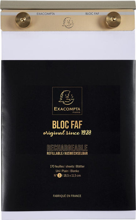 Exacompta notitieblok FAF N°3, blanco, afmetingen 18,5 x 11,5 cm - OfficeTown