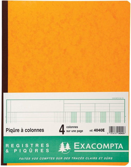 Exacompta registers, ft 32 x 25 cm, 4 kolommen op 1 bladzijde, 31 lijnen, 80 bladzijden - OfficeTown