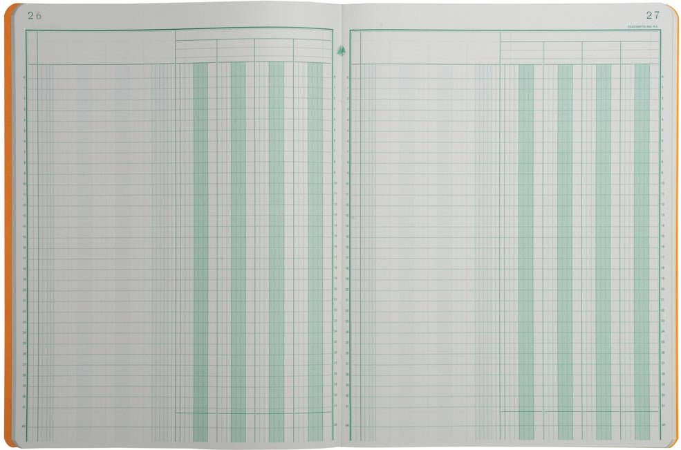 Exacompta registers, ft 32 x 25 cm, 4 kolommen op 1 bladzijde, 31 lijnen, 80 bladzijden - OfficeTown