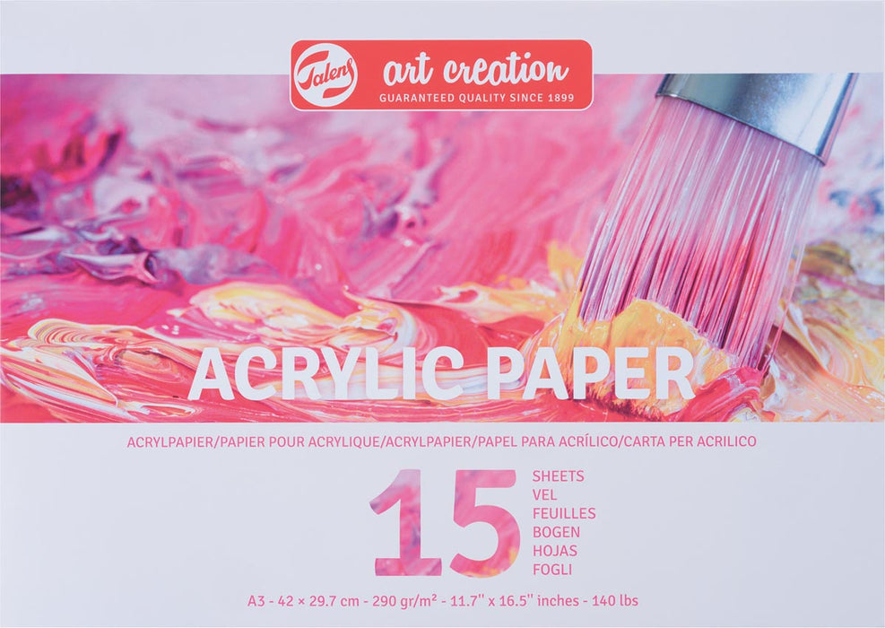 Talens Art Creation acrylpapier, 290 g/m², A3 formaat, 15 vel blok