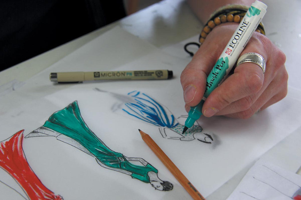 Talens Ecoline Brush pen, etui met 10 stuks in geassorteerde kleuren