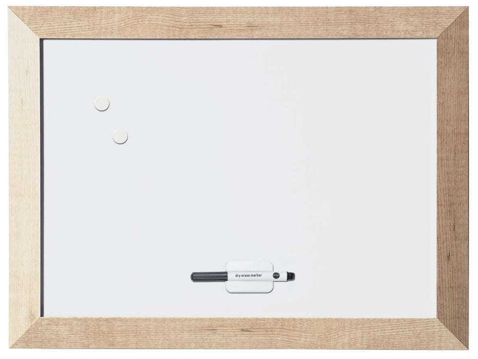 Bi-Office Kamashi magnetisch whiteboard met naturel kader - Ft 60 x 45 cm