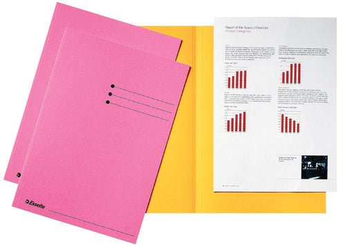 Esselte dossiermap roze, karton van 180 g/m², pak van 100 stuks 4 stuks, OfficeTown