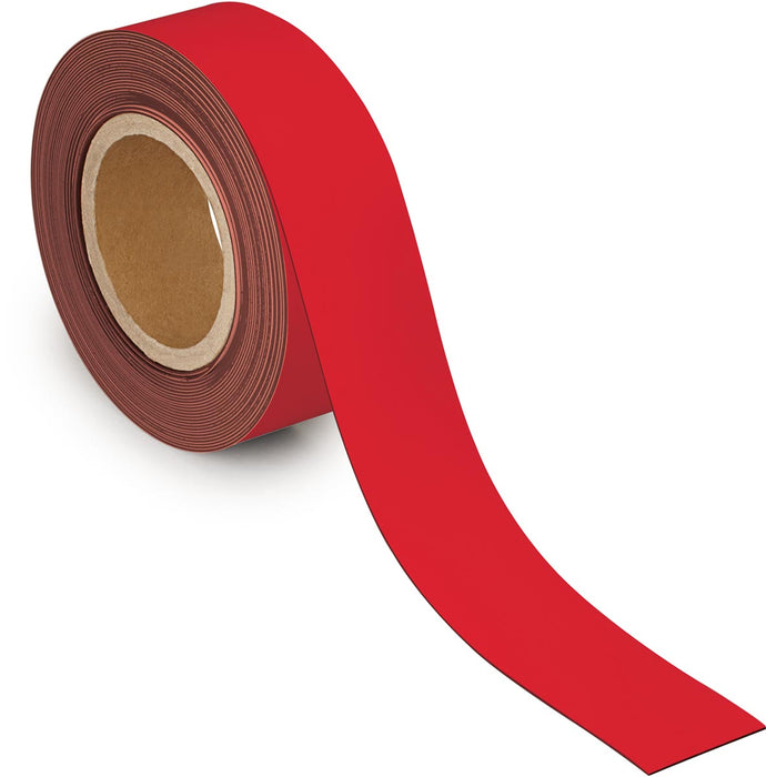 MAUL magnetische etiketband voor beschrijven en uitwissen, 10m x 50mm, rood